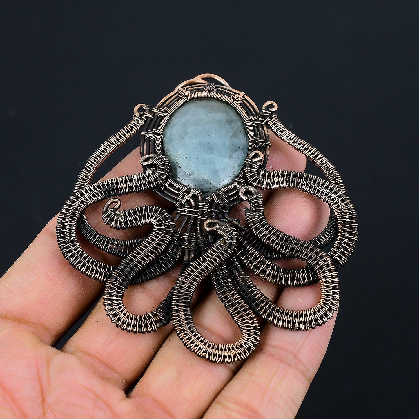Blue Aquamarine Gemstone Pendant