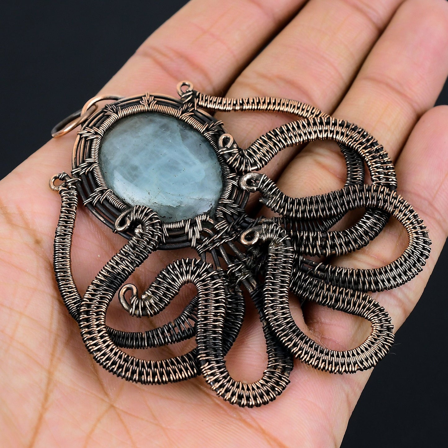 Blue Aquamarine Gemstone Pendant