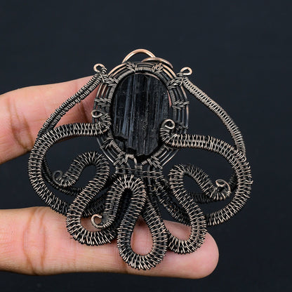 Black Tourmaline Gemstone Pendant