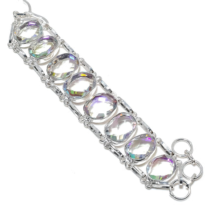 Mystic Rainbow Topaz Silver Bracelet