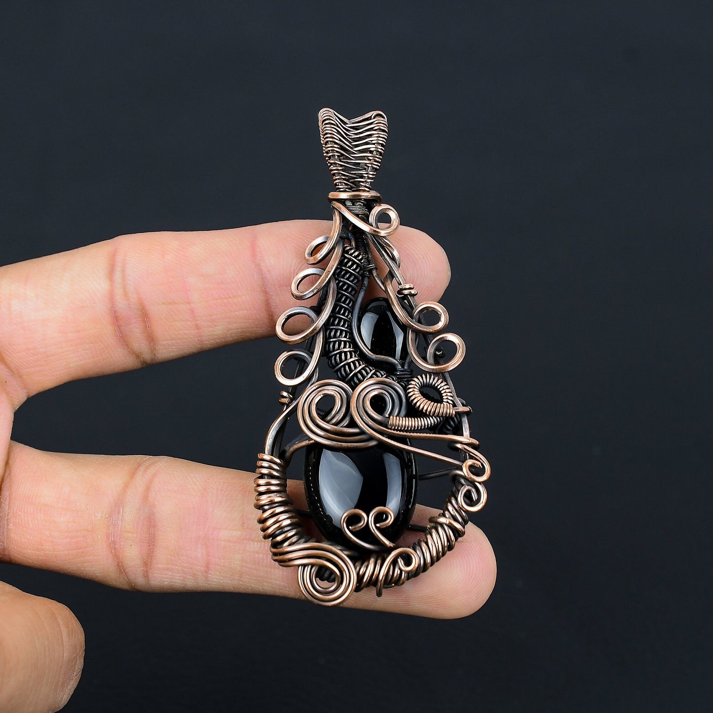 Black Onyx Gemstone Pendant
