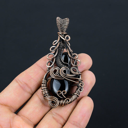 Black Onyx Gemstone Pendant