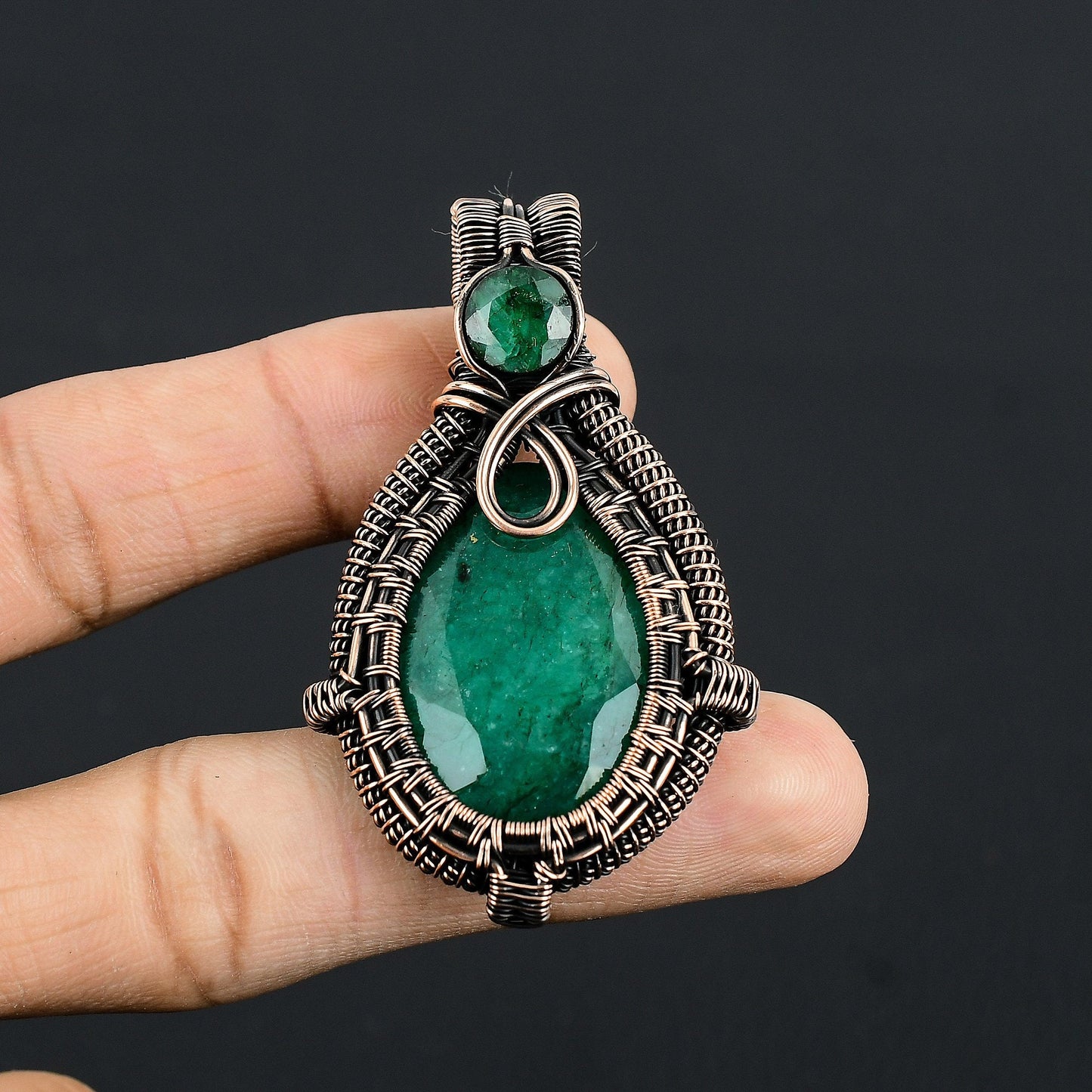 Green Emerald Gemstone Pendant