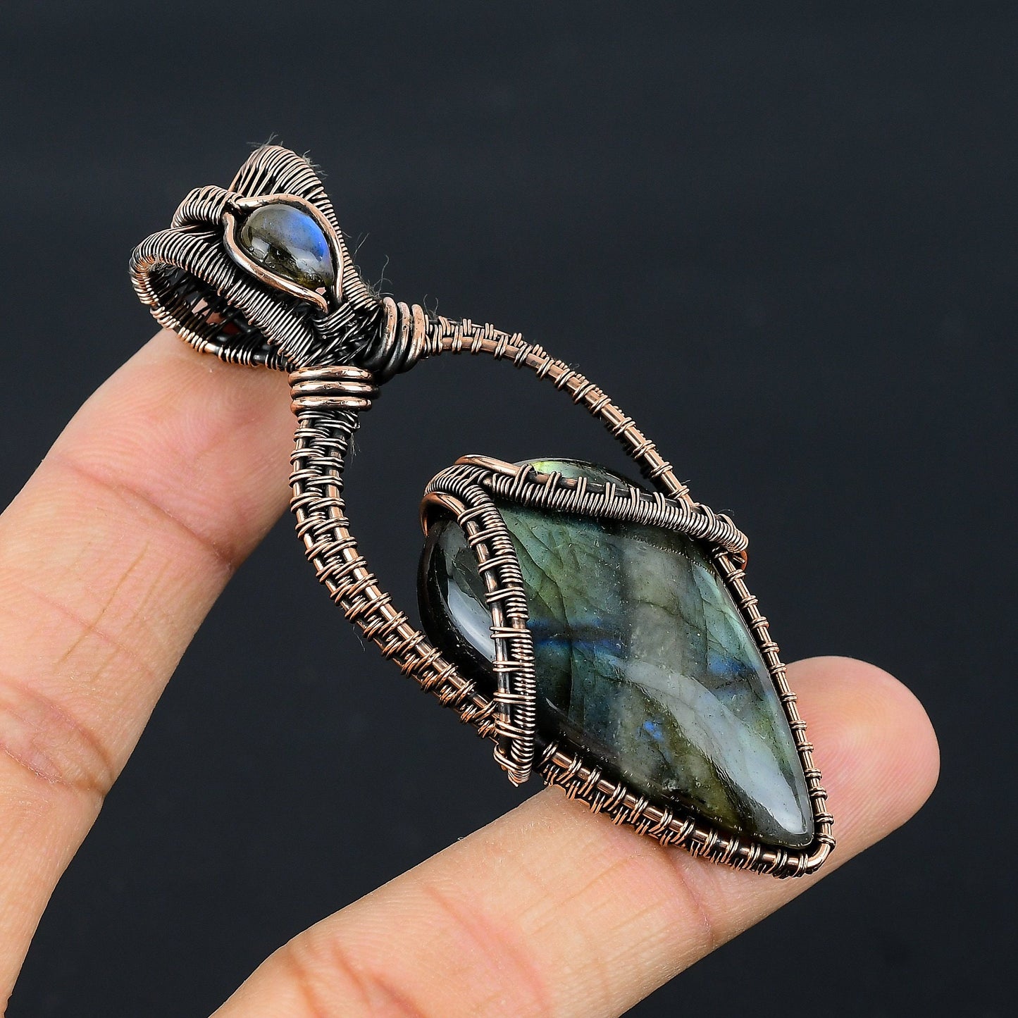 Blue Labradorite Gemstone Pendant