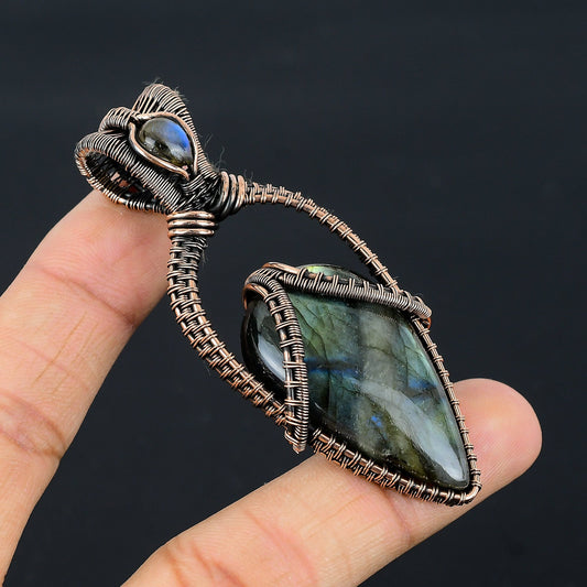 Blue Labradorite Gemstone Pendant