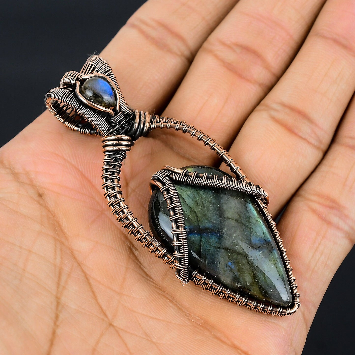 Blue Labradorite Gemstone Pendant