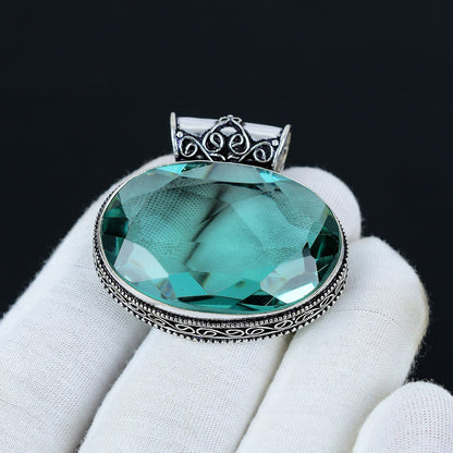 Aquamarine Sterling Silver Pendant