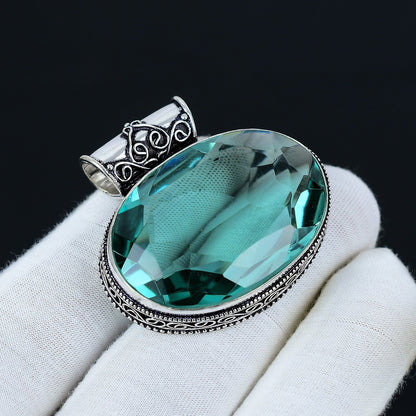 Aquamarine Sterling Silver Pendant