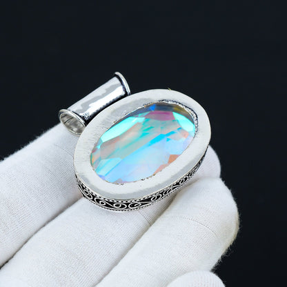 Rainbow Mystic Topaz Gemstone Pendant