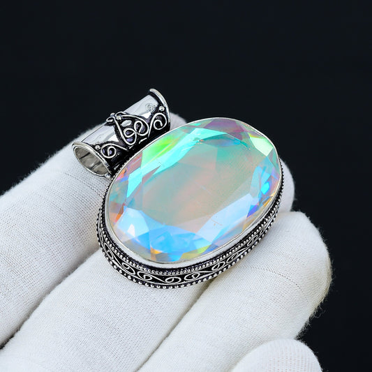 Rainbow Mystic Topaz Gemstone Pendant