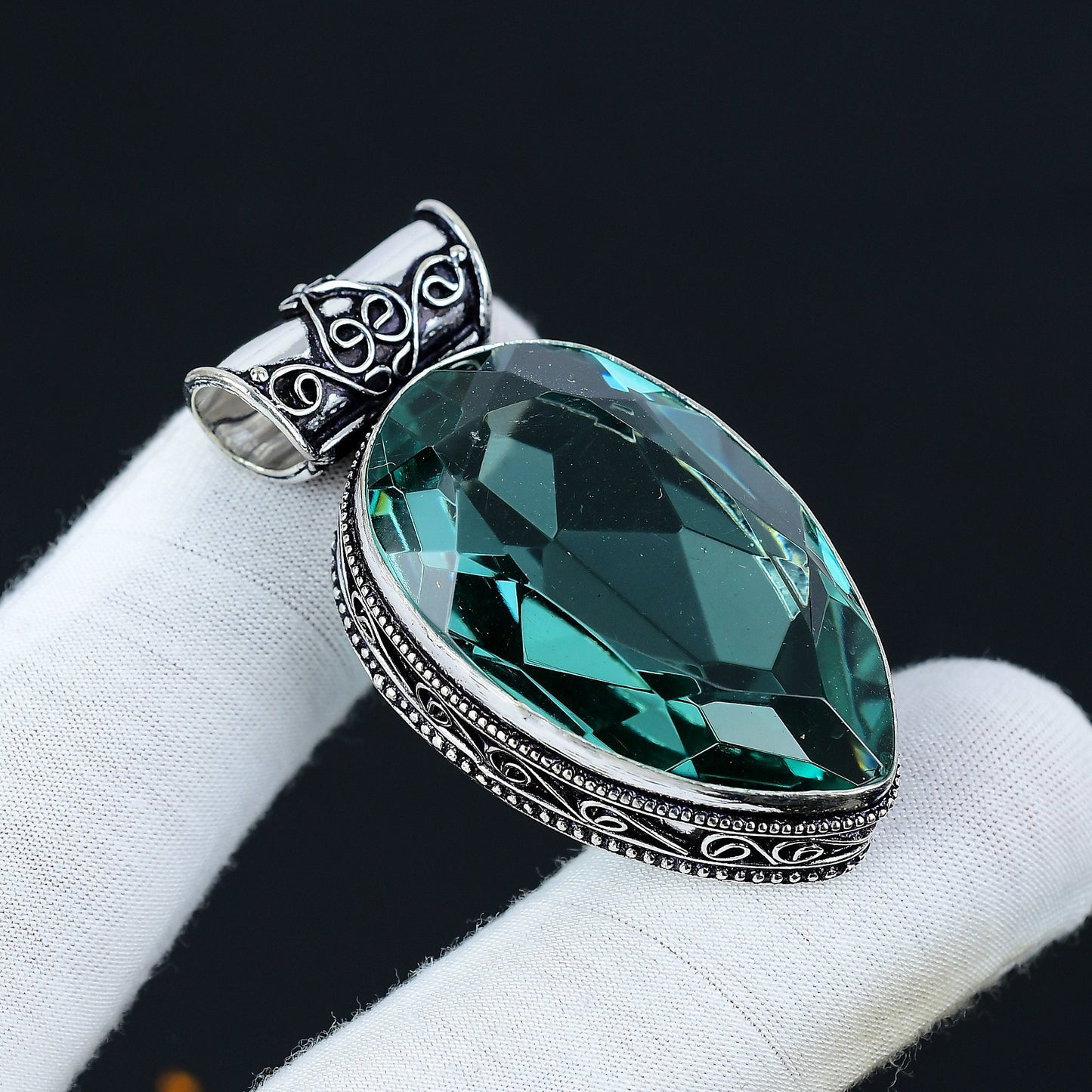 Blue Aquamarine Gemstone Pendant