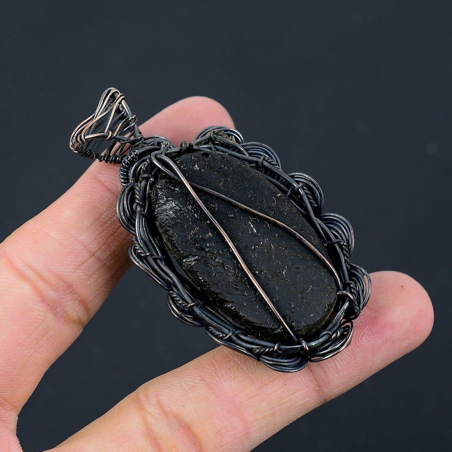 Black Tourmaline Gemstone Pendant