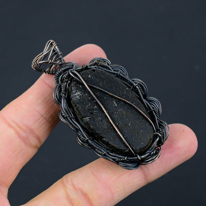 Black Tourmaline Gemstone Pendant