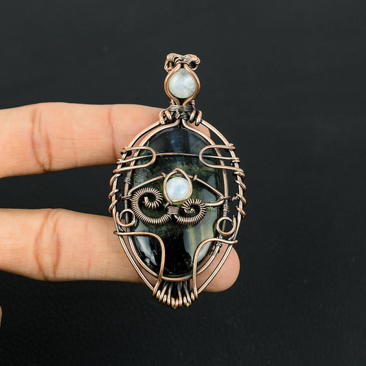 Blue Tiger Eye Gemstone Pendant