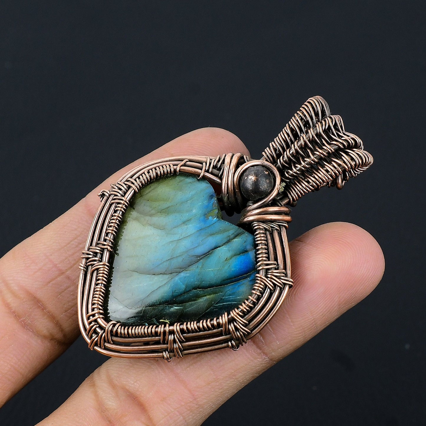 Blue Labradorite Gemstone Pendant