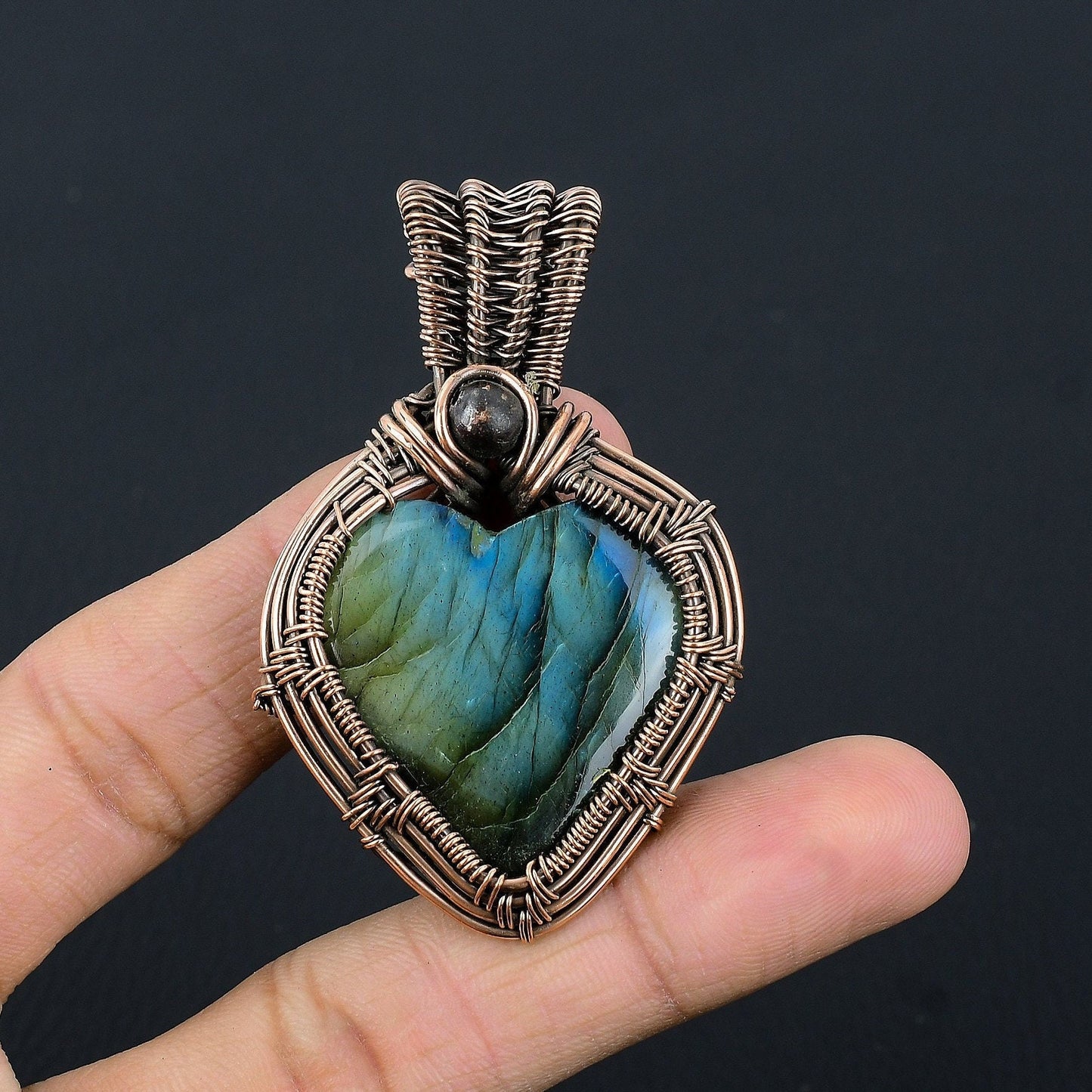 Blue Labradorite Gemstone Pendant