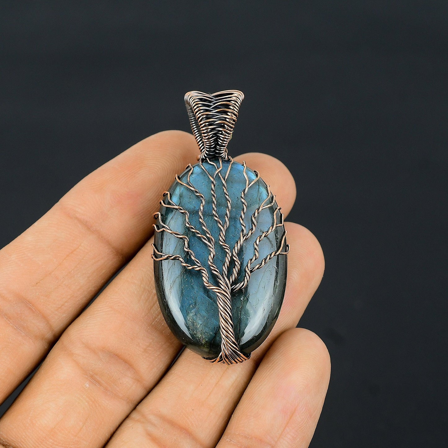 Blue Labradorite Gemstone Pendant