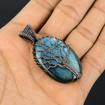 Blue Labradorite Gemstone Pendant