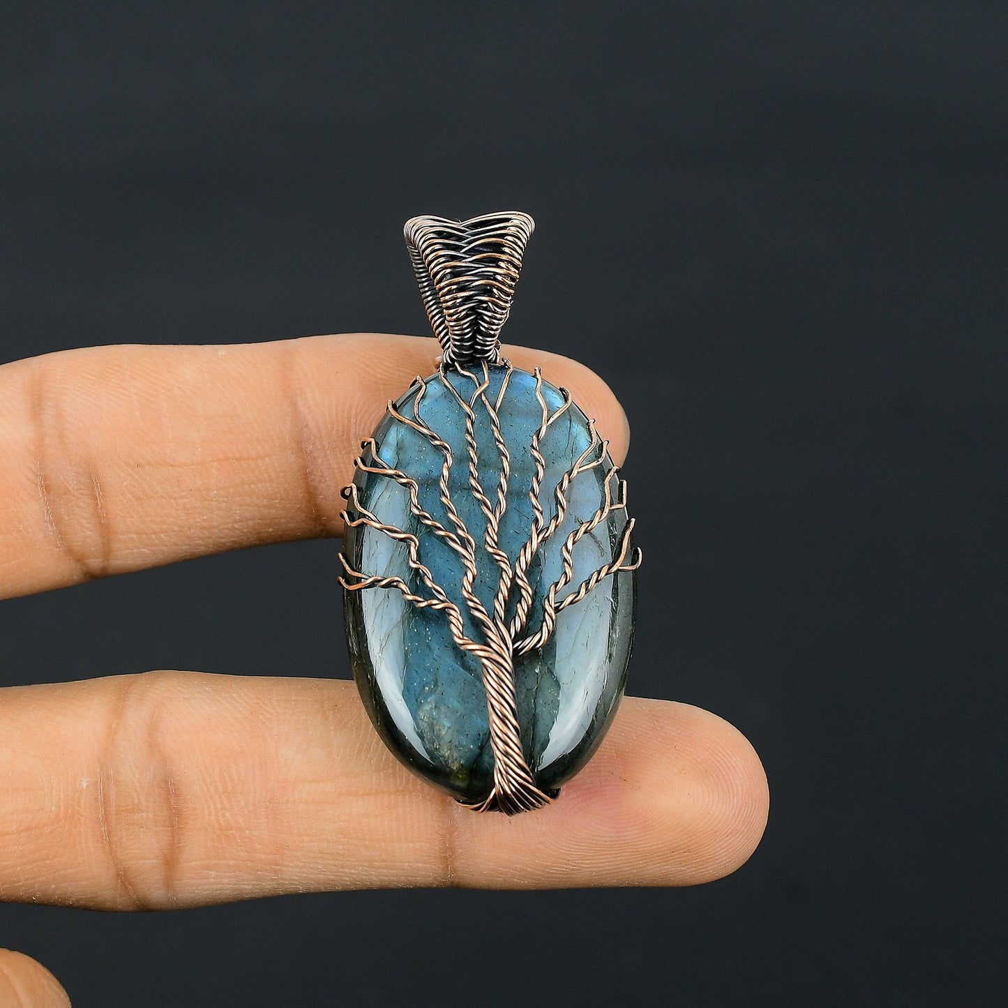 Blue Labradorite Gemstone Pendant