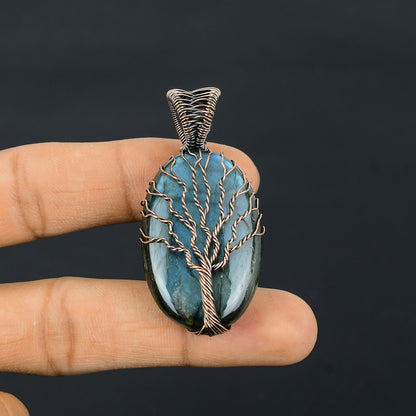 Blue Labradorite Gemstone Pendant