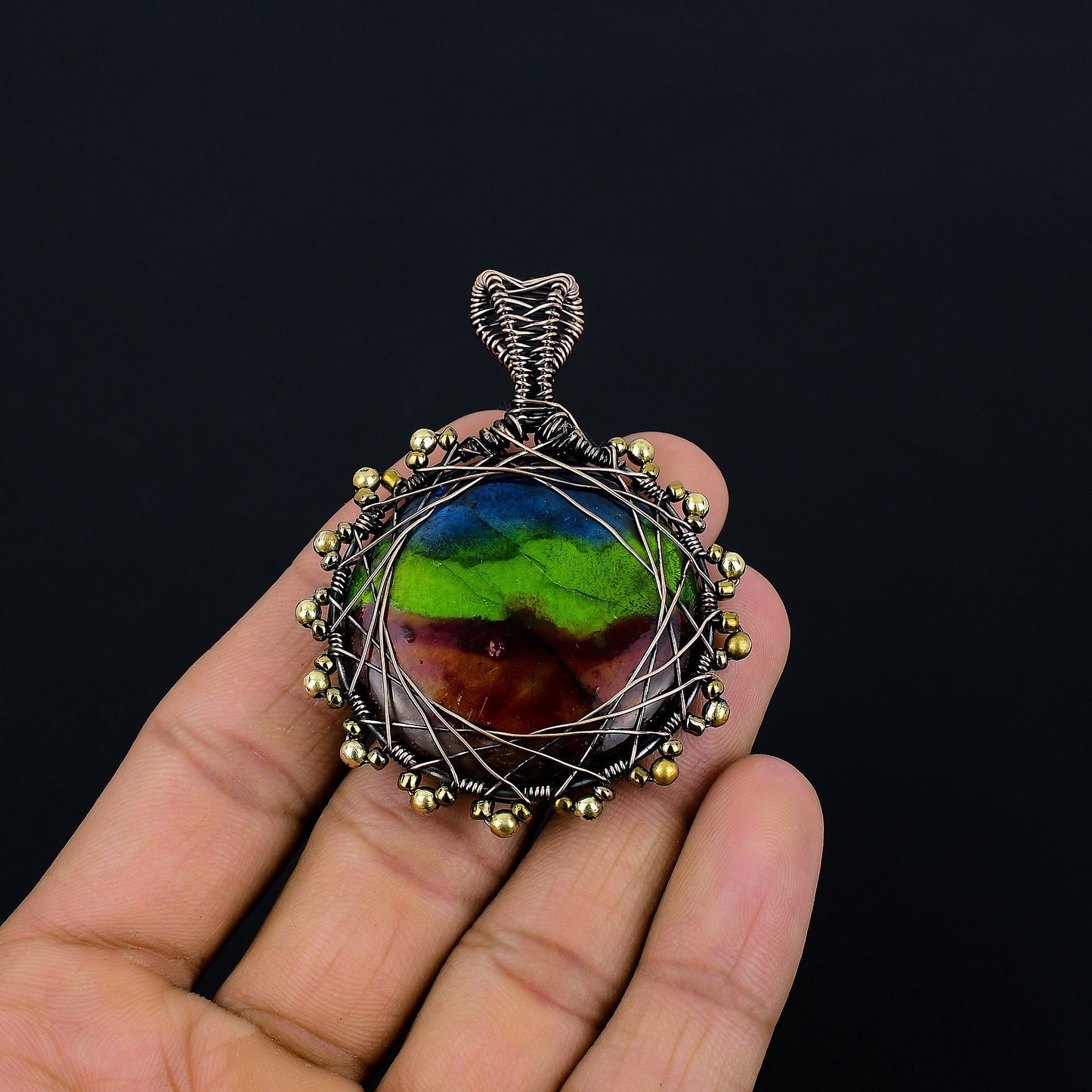 Blue Labradorite Gemstone Pendant