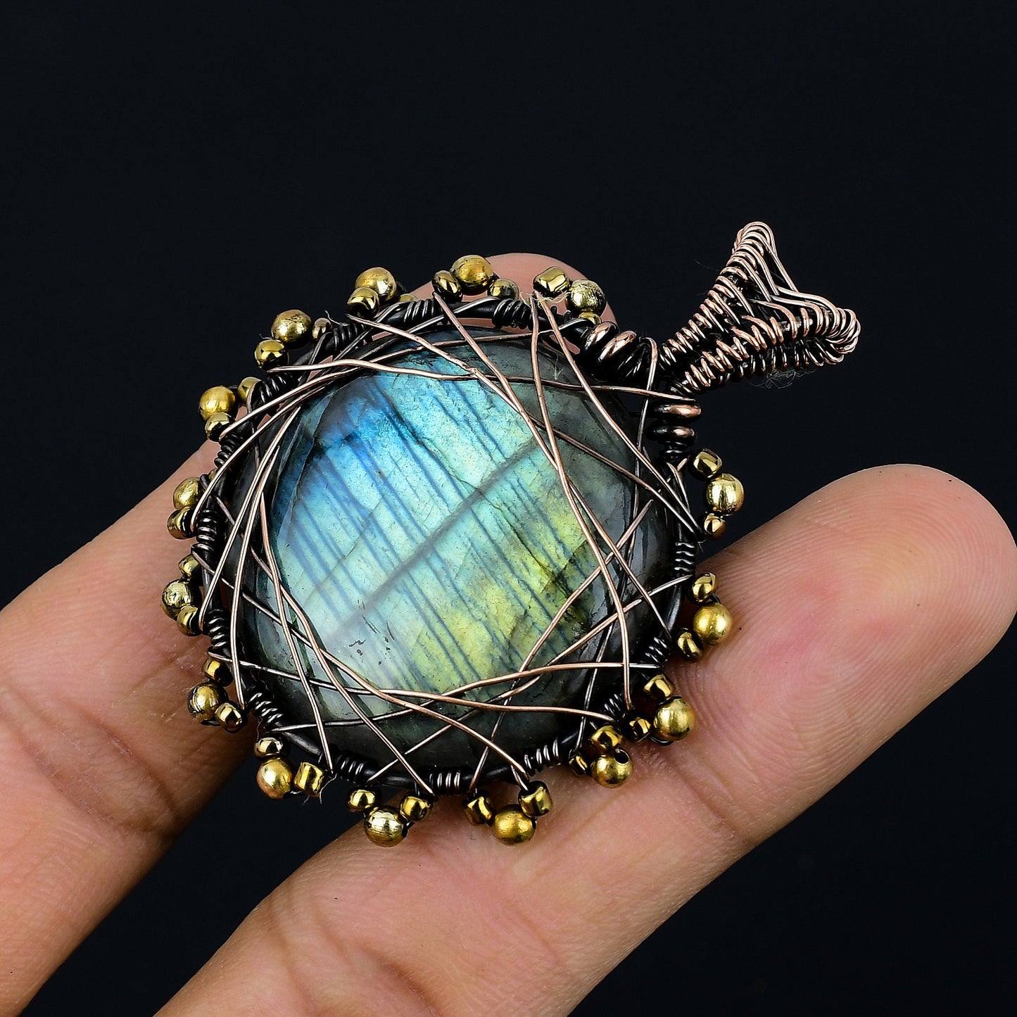 Blue Labradorite Gemstone Pendant