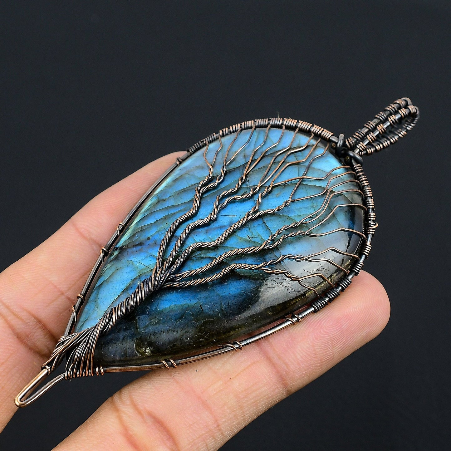 Blue Labradorite Gemstone Pendant