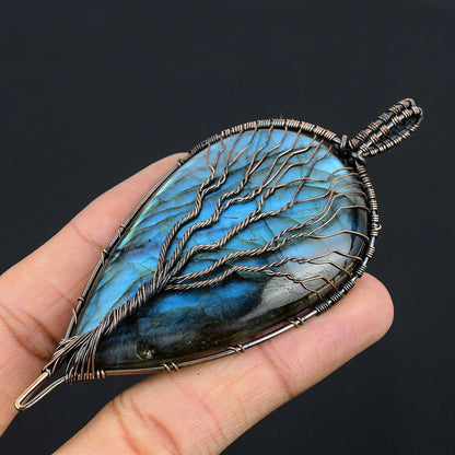 Blue Labradorite Gemstone Pendant