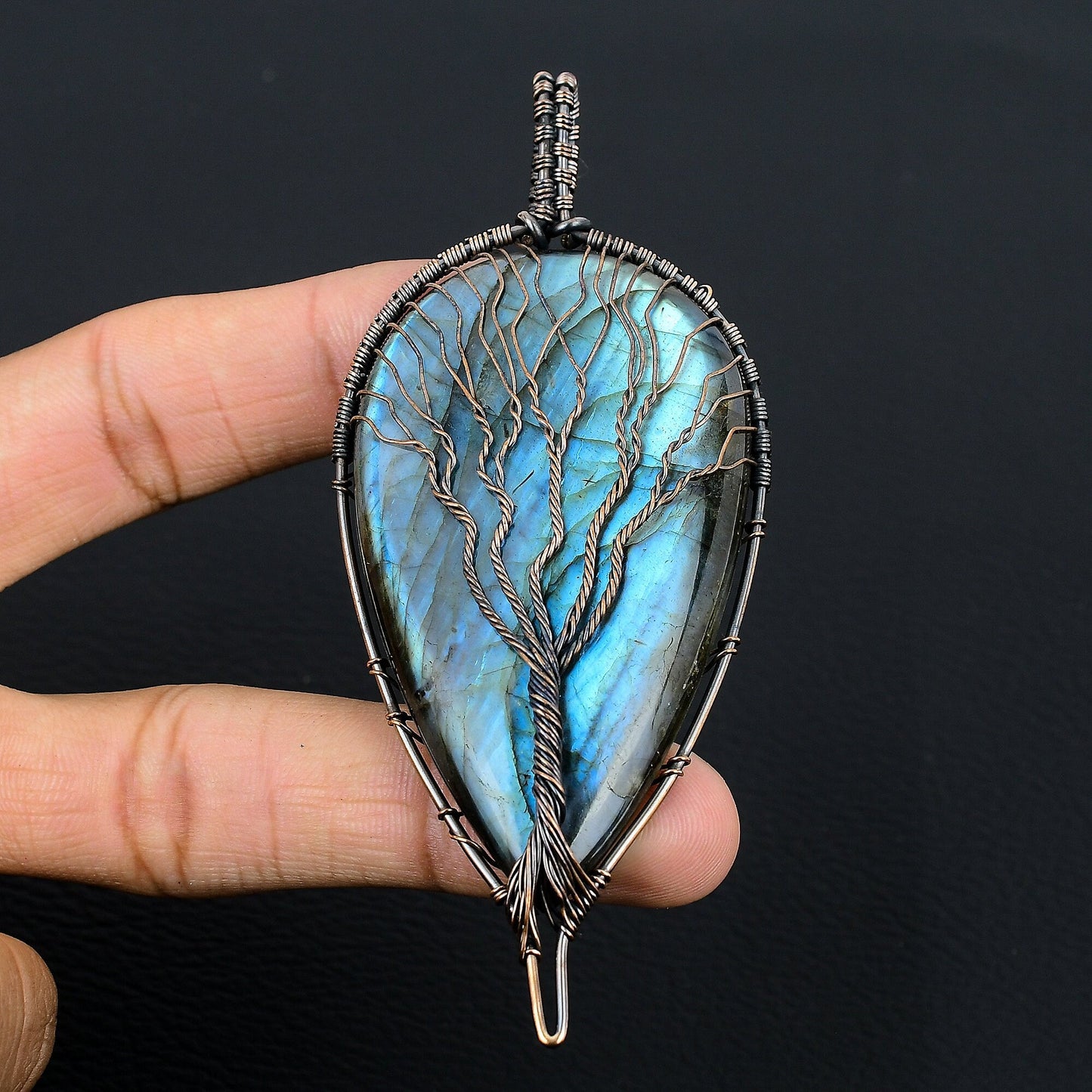 Blue Labradorite Gemstone Pendant
