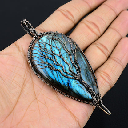 Blue Labradorite Gemstone Pendant