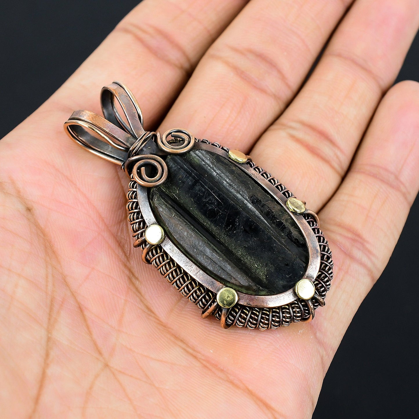 Black Tourmaline Gemstone Pendant