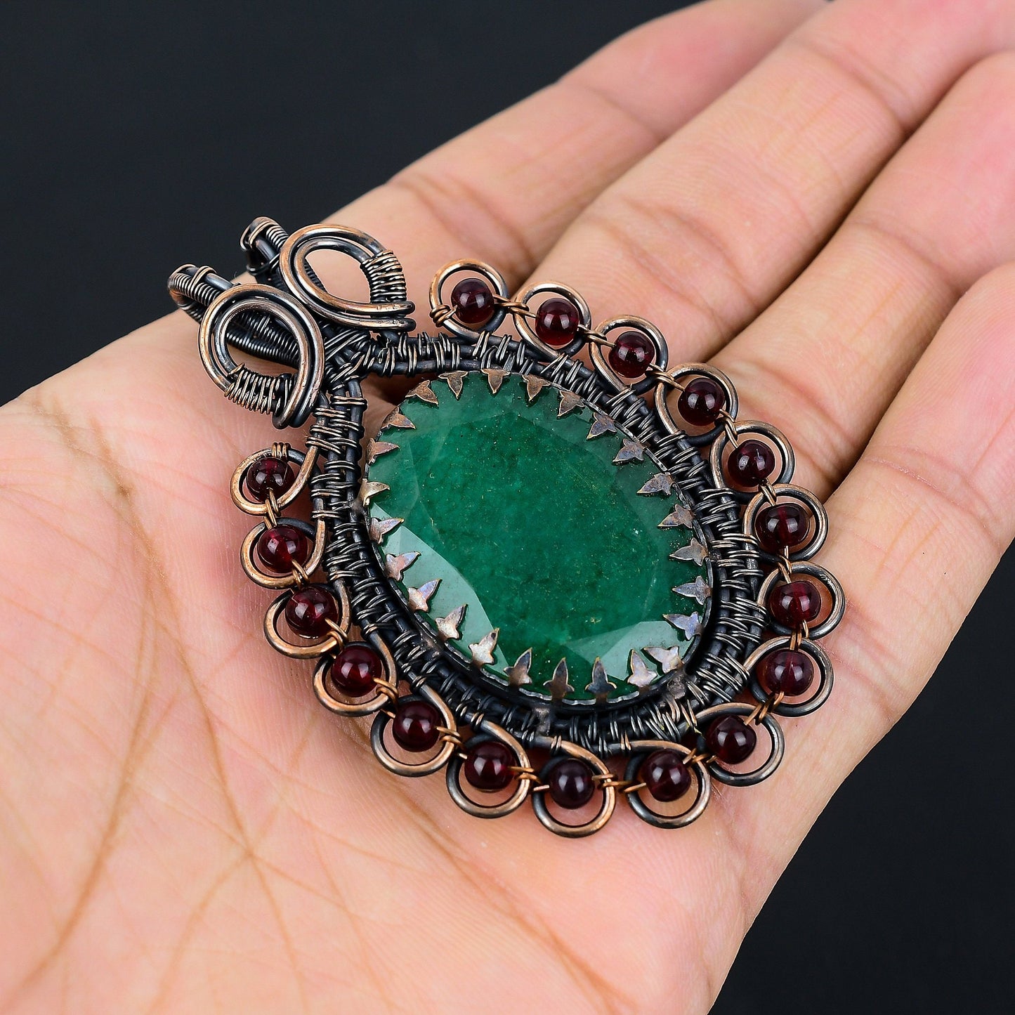 Green Emerald Gemstone Pendant