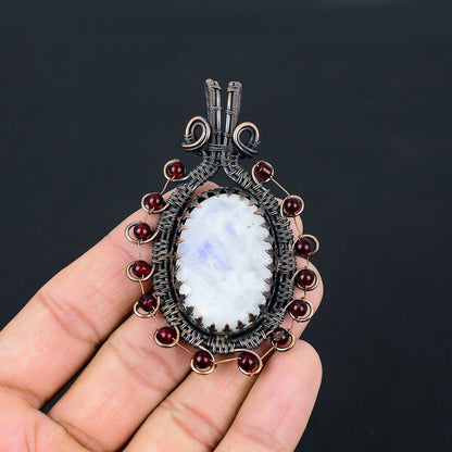 Rainbow Moonstone Gemstone Pendant