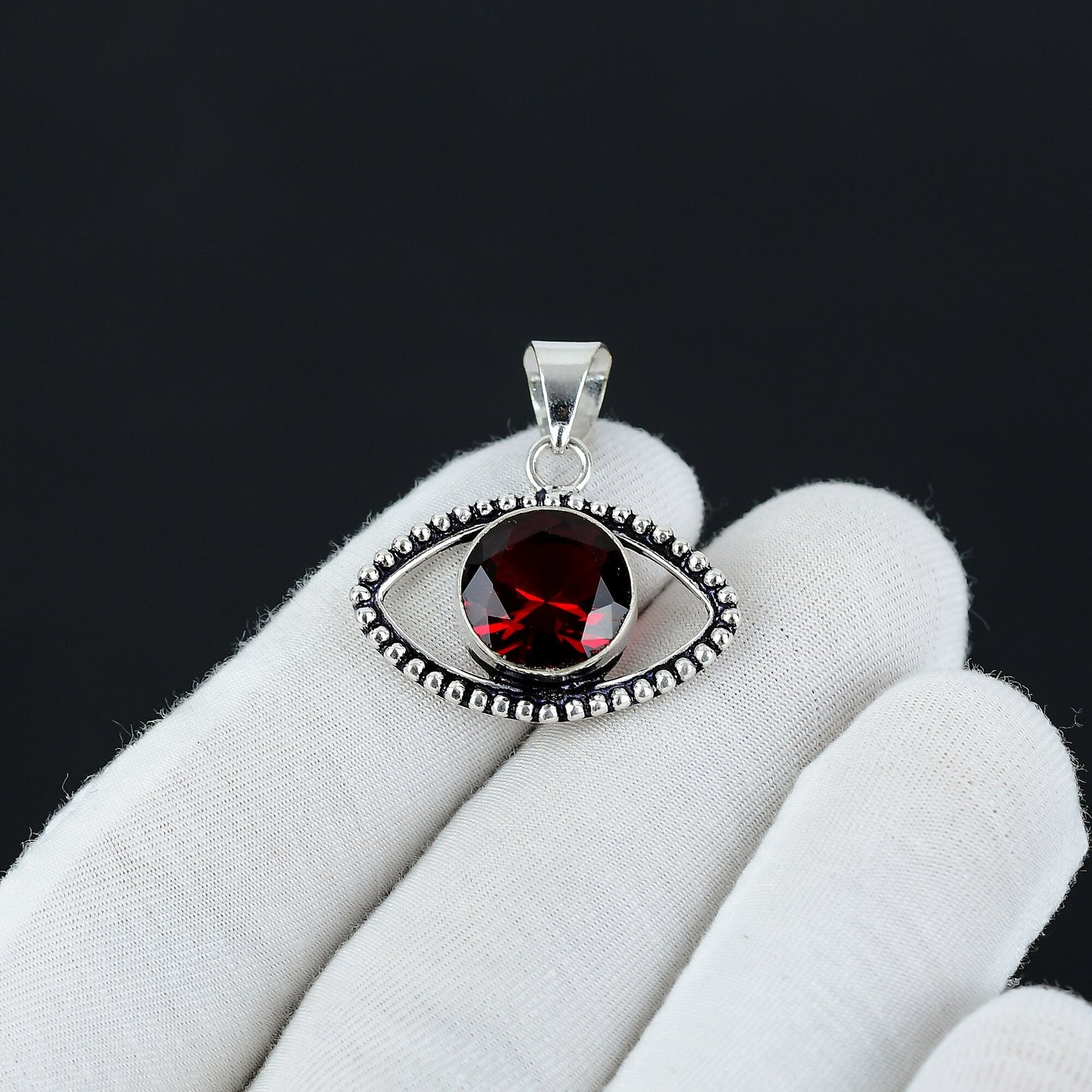 Red Garnet Gemstone Pendant