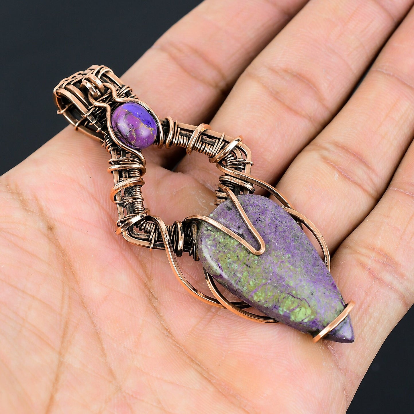 Purple Purpurite Gemstone Pendant