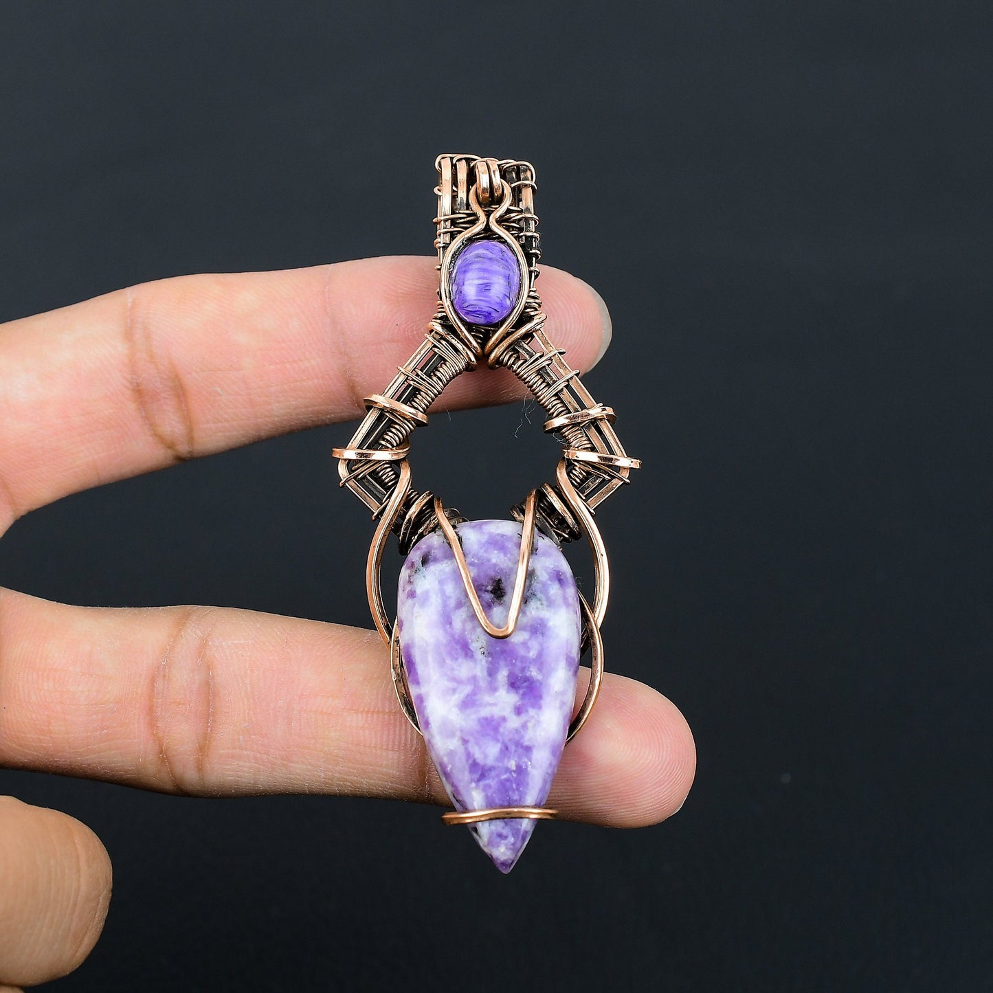 Purple Lepidolite Gemstone Pendant
