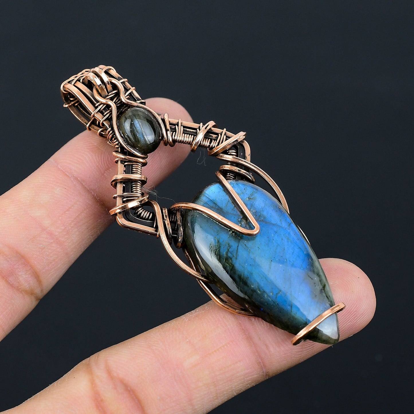 Blue Labradorite Gemstone Pendant