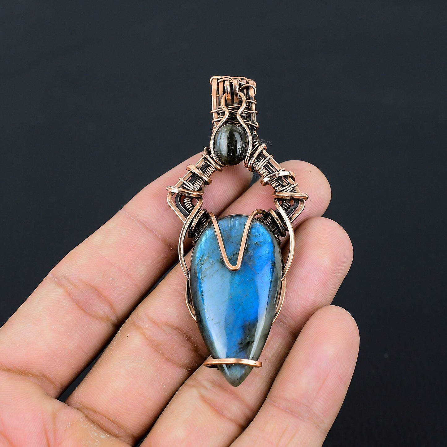 Blue Labradorite Gemstone Pendant