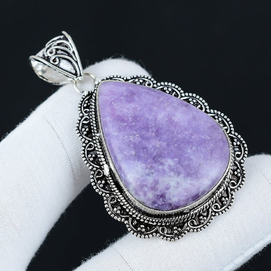 Purple Lepidolite Gemstone Pendant
