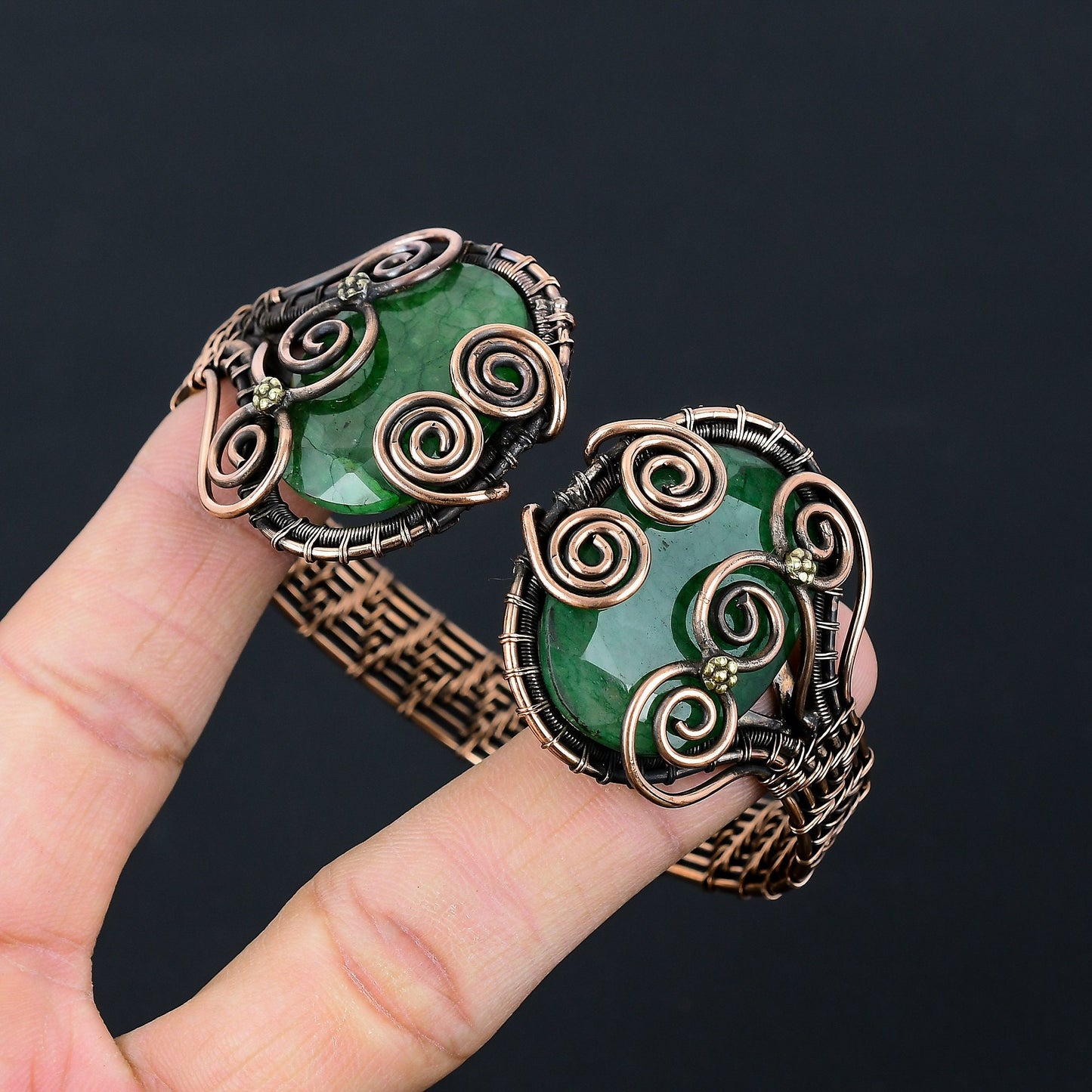 Green Emerald Gemstone Bangle
