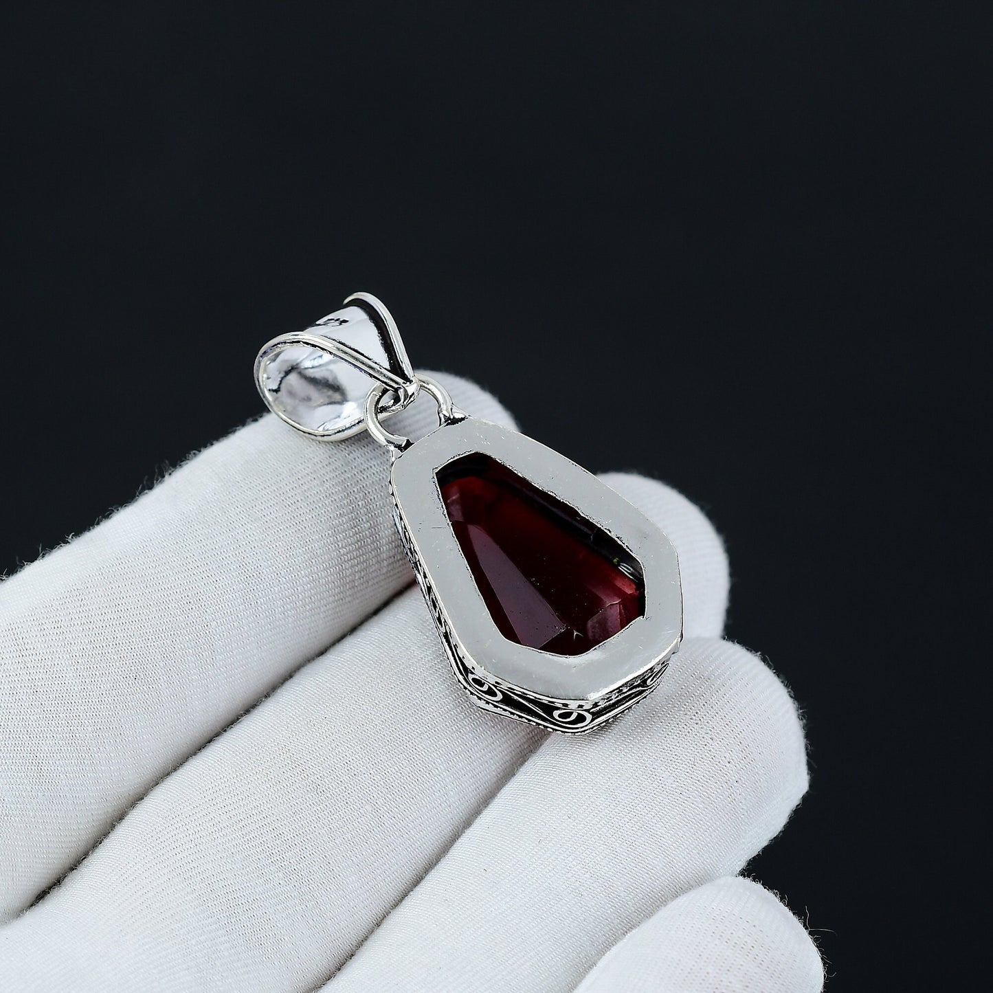 Red Garnet Gemstone Pendant