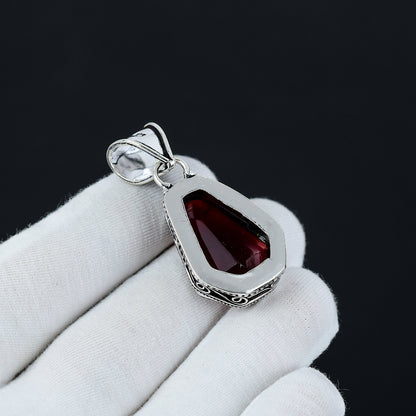 Red Garnet Gemstone Pendant