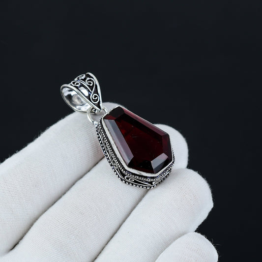 Red Garnet Gemstone Pendant