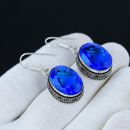 London Blue Topaz Sterling Silver Earrings