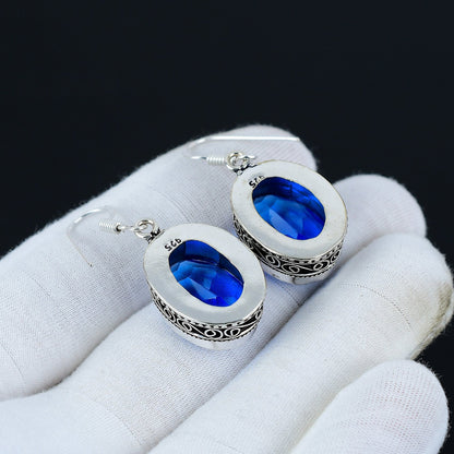 London Blue Topaz Sterling Silver Earrings