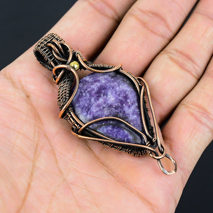 Purple Lepidolite Gemstone Pendant
