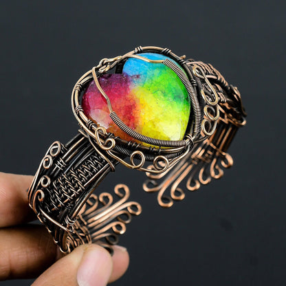 Rainbow Solar Quartz Gemstone Bangle