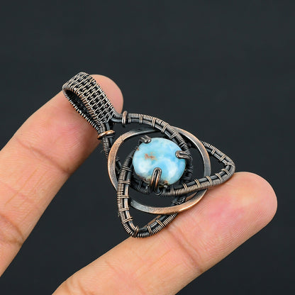 Blue Larimar Gemstone Pendant