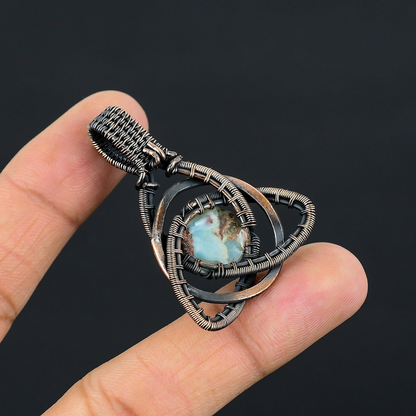 Blue Larimar Gemstone Pendant