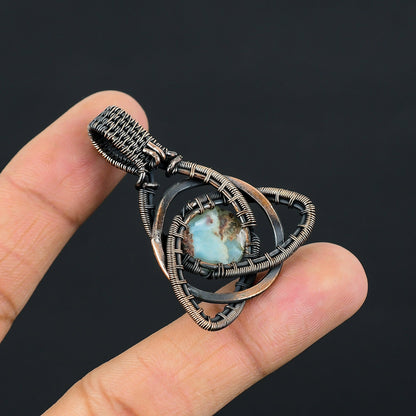 Blue Larimar Gemstone Pendant